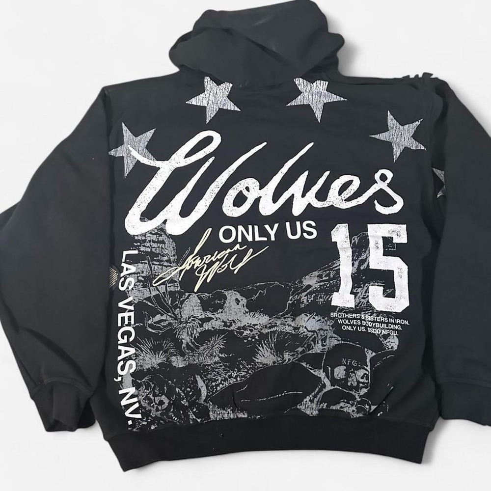 Darc Sport Wolves Only Us Bishop Hoodie Black Mens Large DSFH057-894-001-L